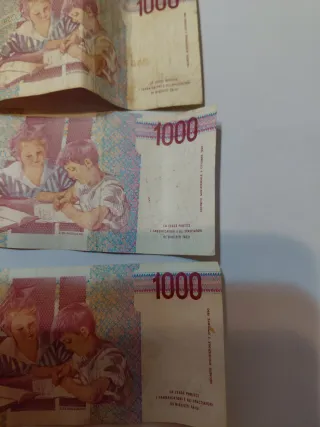 6 Banconote 1000 Lire 1990