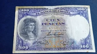 BILLETE 100 PESETAS BANCO DE ESPAÑA 1931