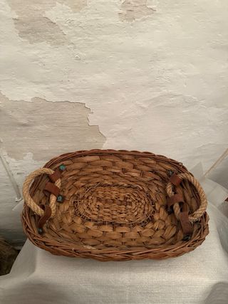 Cesta Decorativa Mimbre con Asas