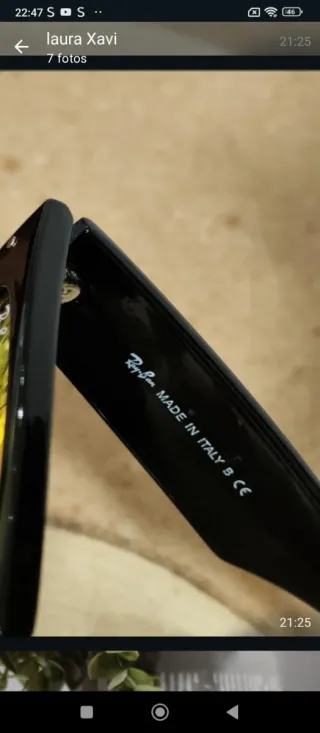 Gafas de Sol Ray-Ban Negras Lentes Naranja