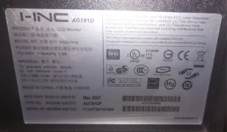 Monitor 19 Plata y Negro