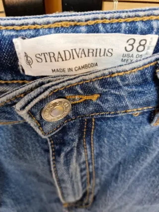 Falda vaquera midi Stradivarius Talla 38