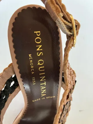 Sandalias Pons Quintana Beige Doradas