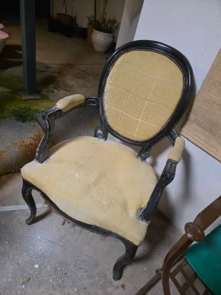 Sillón Isabelino Negro y Amarillo