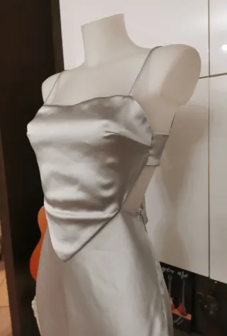 Abito lungo argento