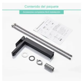 Rubinetto Nero in Acciaio Inox, Canna 240mm