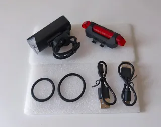 Pack Luces Bicicleta (Delantera + Trasera) USB