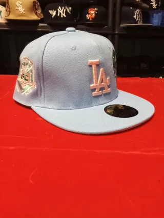 Gorra New Era 59Fifty LA Palmeras Azul Rosa(7.1/4)