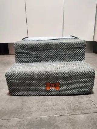 Escalera para mascotas gris 4 peldaños desmontable