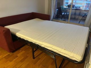 Sofá Cama Ikea Vimle Rojo.