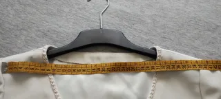 Blusa Top beige con puntilla XL Elegante