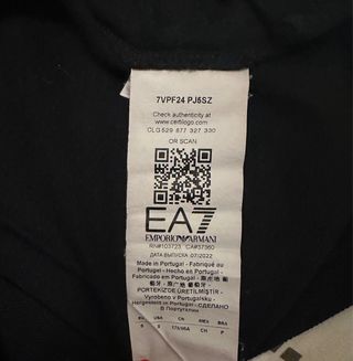 Polo EA7 Emporio Armani Preto
