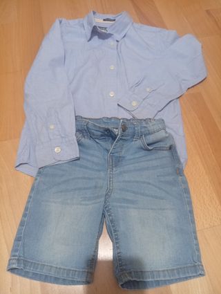 Conjunto Camisa y Pantalón Corto Niño