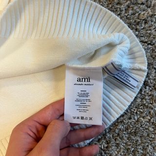 Ami Paris Jersey Blanco Corazón Rojo