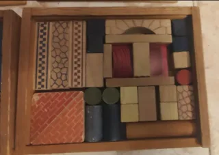 Lote 2 juegos construcción madera vintage(años 50)