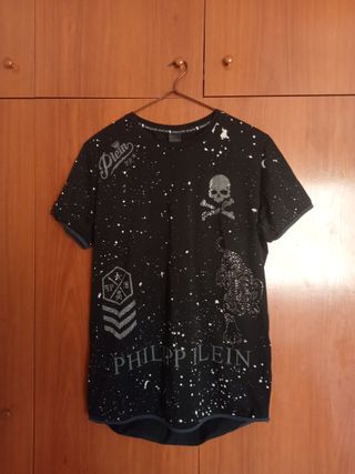 Camiseta Philipp Plein Skull & Bones Negra