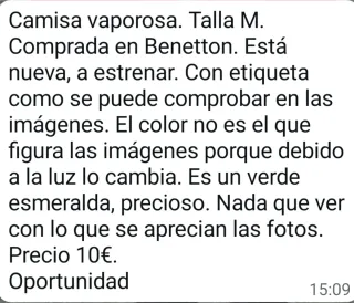 Camisa Benetton Talla M sin estrenar