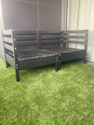 Sofá Terraza Palets Negro Gris