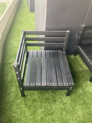 Sofá Terraza Palets Negro Gris