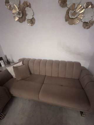 Sofá modular marrón