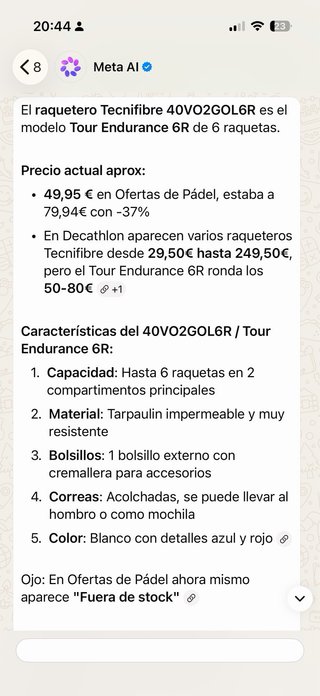 Bolsa raquetero de tenis Tecnifibre. Para 6 raquet
