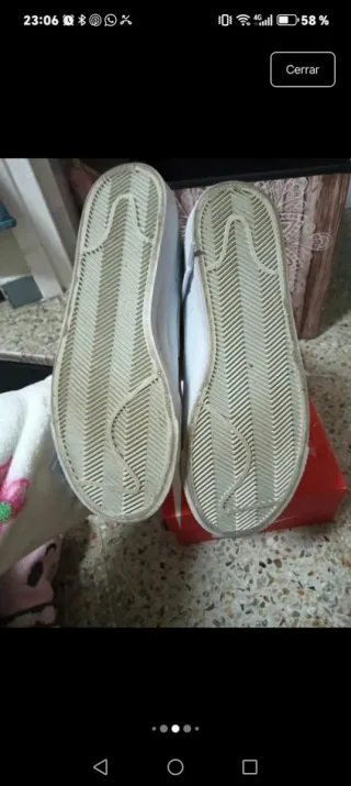 Nike Blazer Mujer Plata y Blanco