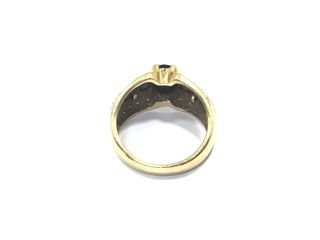 anillo oro 18k con piedra con diamante,zafiro t. 12 (16,56 mm)