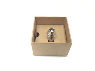 anillo oro 18k con piedra con diamante,zafiro t. 12 (16,56 mm)