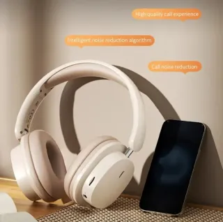 Auriculares H&S V650 Bluetooth Beige/Marrón