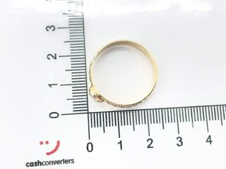 anillo oro 18k con piedra con diamante