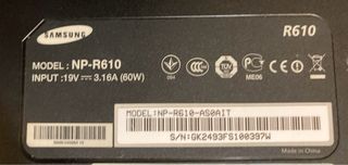 Notebook Samsung NP-R610 Nero/Rosso