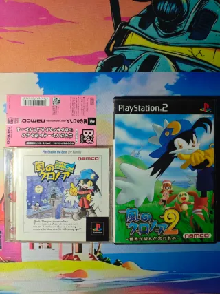 Klonoa 1 (con OBI) y 2 PS1/PS2 Japonés Completo