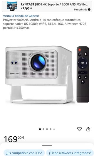 Proyector MAGCUBIC 1080p Android 14