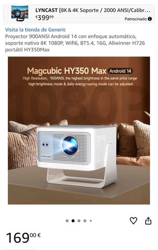 Proyector MAGCUBIC 1080p Android 14