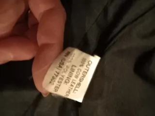 Chaqueta cazadora cruzada de Piel Negra