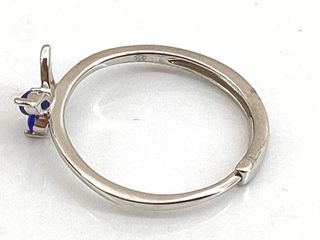 anillo plata 925mm con piedra con circonita,