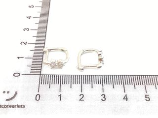 argollas plata 925mm con piedra con circonita