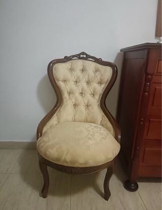 Pareja Sillones Clásicos Estilo Isabelino