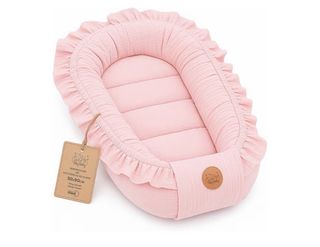 Nido para bebé rosa con volantes