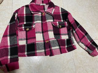 Camisa cuadros rosa y negra Talla XS