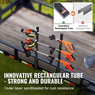 Soporte para Desmalezadora, Soporte para Desmalezadora de 3 Plazas, Soporte de Bloqueo para Desmalezadora, Soporte para Remolque de Paisajismo Montaje en Camionetas Abiertas/Remolques Cerrados, Par