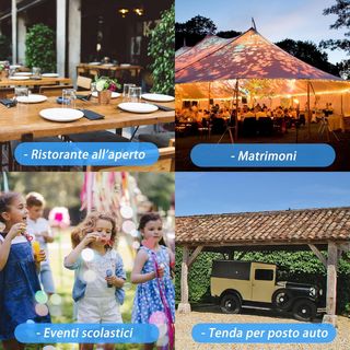 Tienda de Garaje para Fiestas 8X4M Con Puertas con Cremallera, Gazebo de Jardín Con Paneles Removibles para Patio y Jardín, para Autos, Motos, Bicicletas, Gris Oscuro