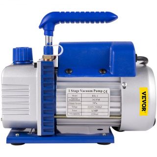 183 L/min(3CFM) 246W(1/3HP) Bomba de Vacío Bomba de Vacío 117 L/min(1.8CFM) Bomba de Vacío de Refrigeración de 1 Etapa Cámara de Vacío 1440RPM para el bombeo de vacío con R12, R22 o R134a como med...