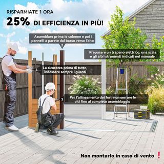 Caseta De Jardín 4.84M² De Acero Galvanizado Con Orificios De Drenaje Y Salidas De Aire, Cobertizo Para Herramientas Con Techo Inclinado, Doble Puertas Correderas Bloqueables, Diseño Efecto Madera...