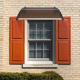 Toldo para Ventana y Puerta 40" x 40", Policarbonato UPF 50+ para Entrada Exterior, Toldo de Sobrepuerta para Protección Solar, UV, Lluvia, Nieve, Hoja Hueca