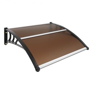 Toldo para Ventana y Puerta 40" x 40", Policarbonato UPF 50+ para Entrada Exterior, Toldo de Sobrepuerta para Protección Solar, UV, Lluvia, Nieve, Hoja Hueca