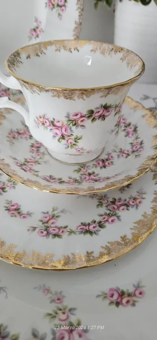 Trio da tea Dimity Rose di Royal Albert