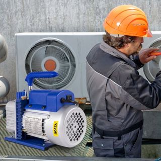 4CFM 1/4hp Bomba de Vacío de Aire Kit de Manómetro de Refrigeración HVAC R134a