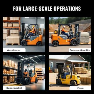 Extensiones de Horquillas de Palet, 96" de Largo 6.5" de Ancho, Extensiones de Horquillas de Acero Carbono de Alta Resistencia para Montacargas, 1 Par de Extensiones para Montacargas, Accesorios d...