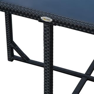 Conjunto de Muebles de Jardín 5Pz Conjunto de Mesa de Comedor con 4 Sillas con Cojines Combinables en Rectángulo, Negro, 109X109X72 Cm